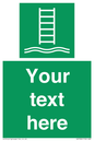 SA7286: Custom sign safe condition Embarkation ladder