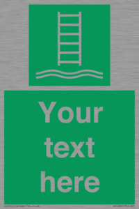 SA7286: Custom sign safe condition Embarkation ladder