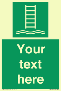 SA7286: Custom sign safe condition Embarkation ladder