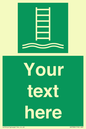 SA7286: Custom sign safe condition Embarkation ladder