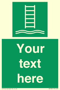 SA7286: Custom sign safe condition Embarkation ladder