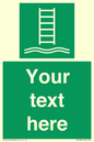 SA7286: Custom sign safe condition Embarkation ladder