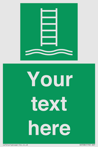 SA7286: Custom sign safe condition Embarkation ladder