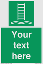 SA7286: Custom sign safe condition Embarkation ladder