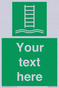 SA7286: Custom sign safe condition Embarkation ladder