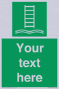 SA7286: Custom sign safe condition Embarkation ladder