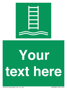 SA7286: Custom sign safe condition Embarkation ladder