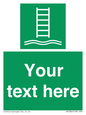 SA7286: Custom sign safe condition Embarkation ladder