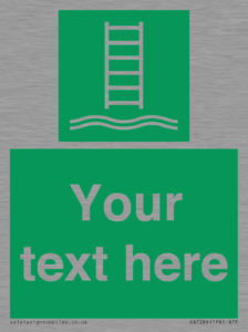 SA7286: Custom sign safe condition Embarkation ladder