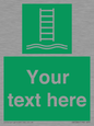 SA7286: Custom sign safe condition Embarkation ladder