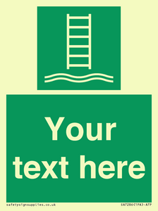SA7286: Custom sign safe condition Embarkation ladder