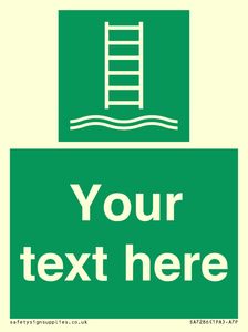 SA7286: Custom sign safe condition Embarkation ladder