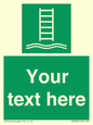 SA7286: Custom sign safe condition Embarkation ladder