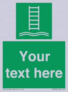 SA7286: Custom sign safe condition Embarkation ladder