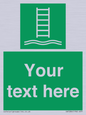 SA7286: Custom sign safe condition Embarkation ladder