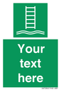 SA7286: Custom sign safe condition Embarkation ladder