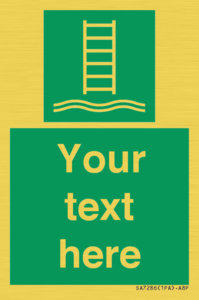 SA7286: Custom sign safe condition Embarkation ladder