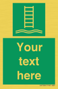SA7286: Custom sign safe condition Embarkation ladder