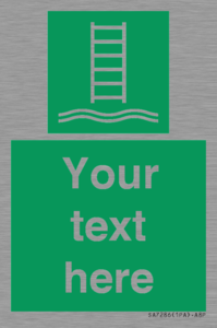 SA7286: Custom sign safe condition Embarkation ladder