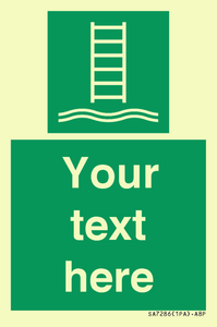 SA7286: Custom sign safe condition Embarkation ladder