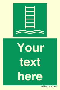 SA7286: Custom sign safe condition Embarkation ladder