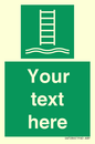 SA7286: Custom sign safe condition Embarkation ladder