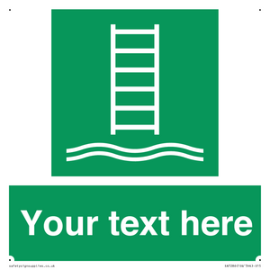 SA7286: Custom sign safe condition Embarkation ladder