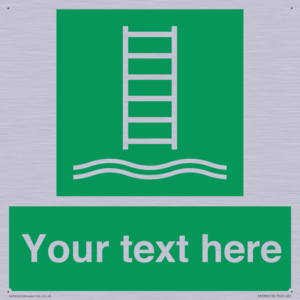 SA7286: Custom sign safe condition Embarkation ladder