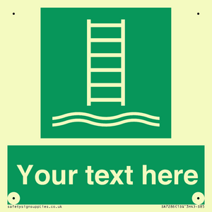 SA7286: Custom sign safe condition Embarkation ladder