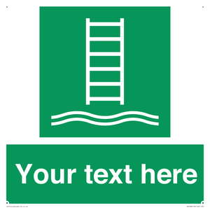 SA7286: Custom sign safe condition Embarkation ladder