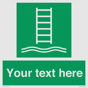 SA7286: Custom sign safe condition Embarkation ladder