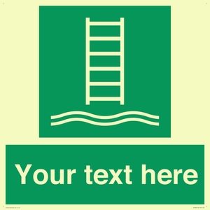 SA7286: Custom sign safe condition Embarkation ladder