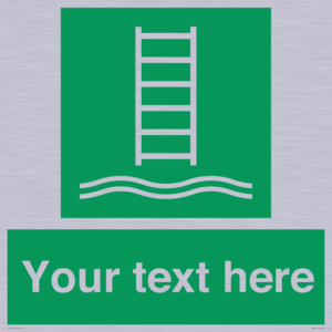SA7286: Custom sign safe condition Embarkation ladder