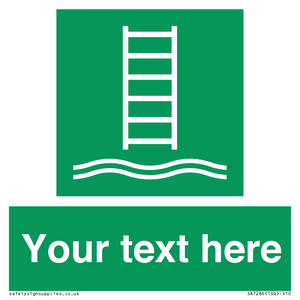 SA7286: Custom sign safe condition Embarkation ladder
