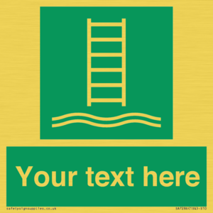 SA7286: Custom sign safe condition Embarkation ladder