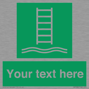 SA7286: Custom sign safe condition Embarkation ladder