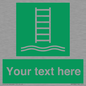 SA7286: Custom sign safe condition Embarkation ladder