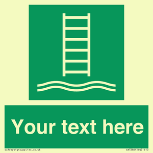 SA7286: Custom sign safe condition Embarkation ladder