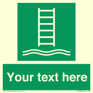 SA7286: Custom sign safe condition Embarkation ladder