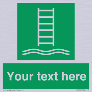 SA7286: Custom sign safe condition Embarkation ladder