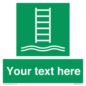 SA7286: Custom sign safe condition Embarkation ladder
