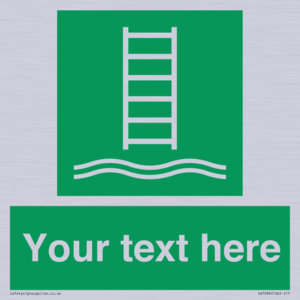 SA7286: Custom sign safe condition Embarkation ladder