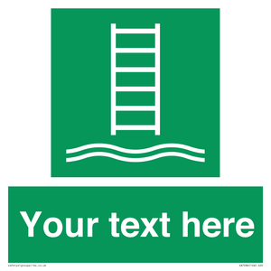 SA7286: Custom sign safe condition Embarkation ladder