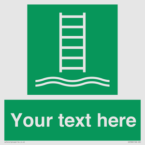 SA7286: Custom sign safe condition Embarkation ladder