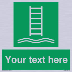 SA7286: Custom sign safe condition Embarkation ladder