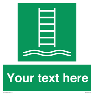 SA7286: Custom sign safe condition Embarkation ladder