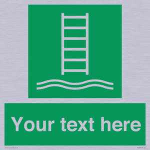 SA7286: Custom sign safe condition Embarkation ladder