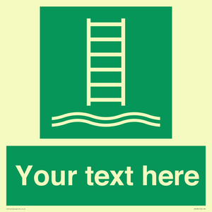 SA7286: Custom sign safe condition Embarkation ladder