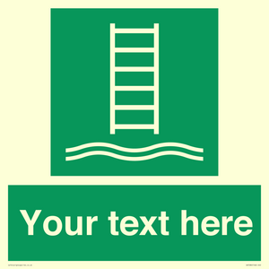 SA7286: Custom sign safe condition Embarkation ladder