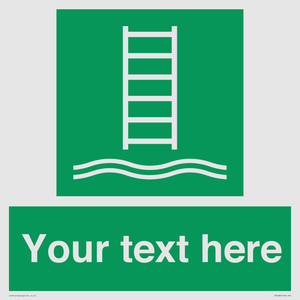 SA7286: Custom sign safe condition Embarkation ladder